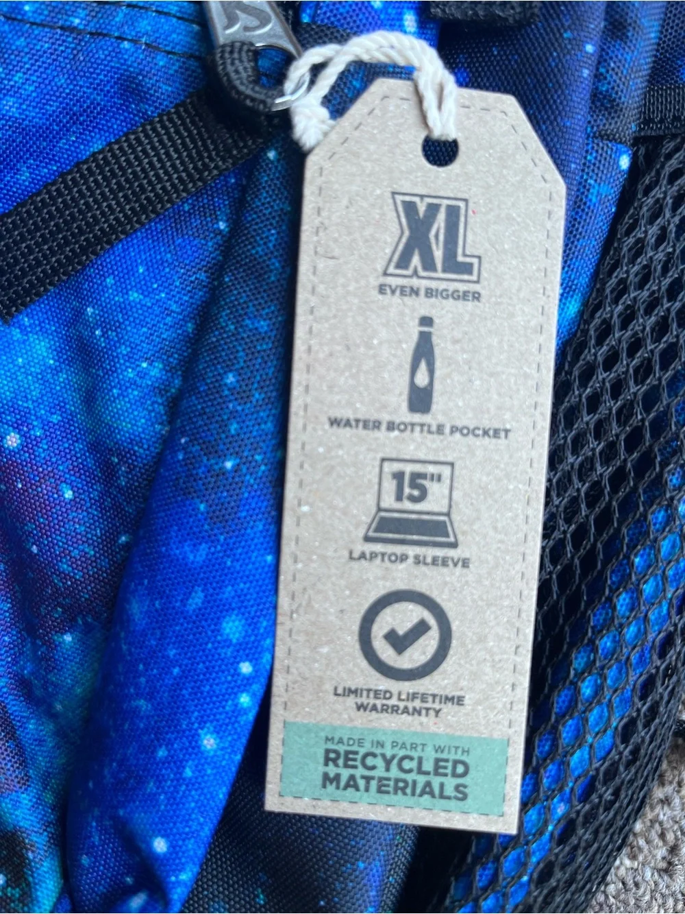 Jansport Galaxy Print Backpack in Blue and Green